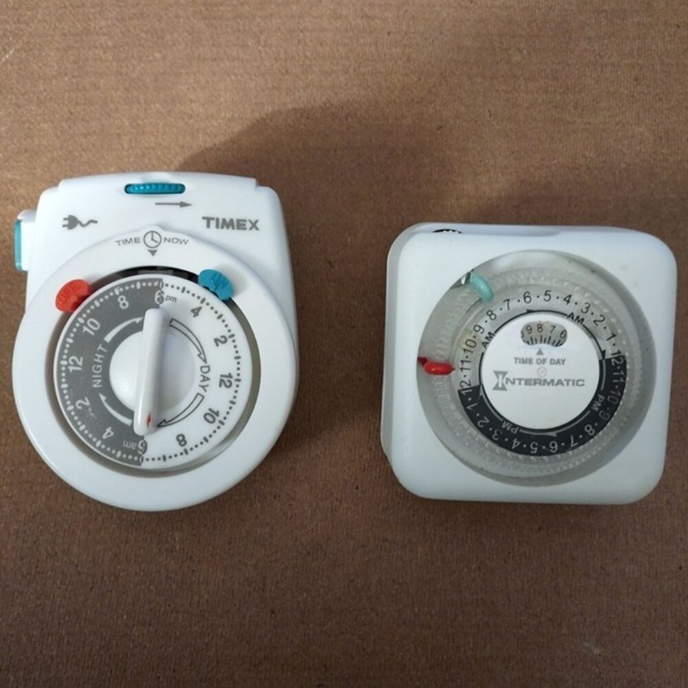 Timex & Intermatic Plug-In Mechanical Outlet Timers 24-Hour Programmable Indoor
